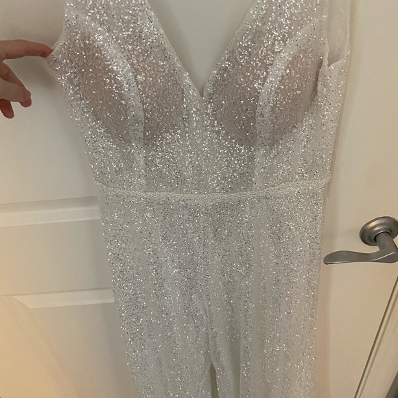 Custom designed sequined jumpsuit - Picture 4 of 8